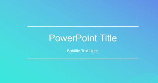 PPT制作渐变色双线式简约封面的操作方法截图