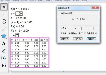 我来分享几何画板绘制数列图像的操作方法