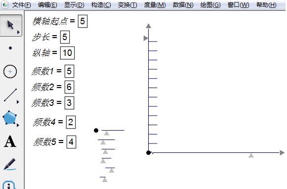 我来分享几何画板制作频率分布直方图的操作步骤