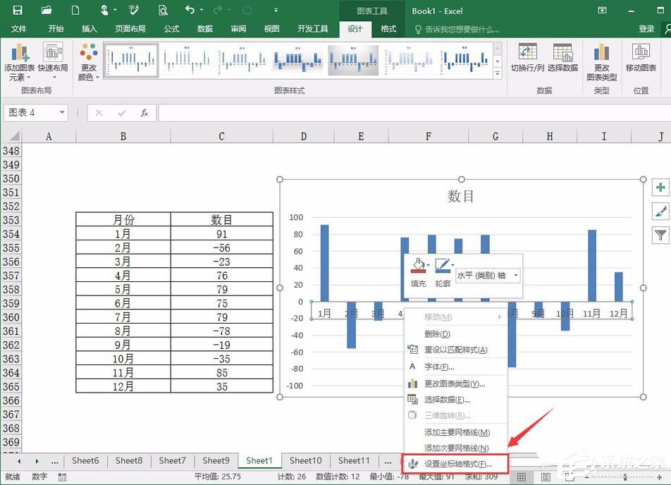 我来分享excel如何制作背离式图