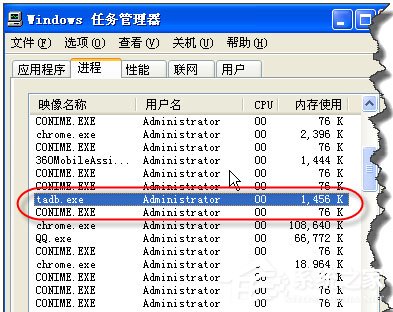我来分享WinXP系统怎么禁止tadb.exe自启动