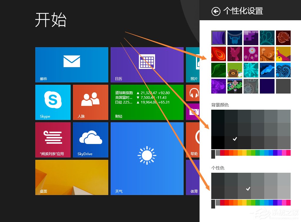 我来分享Win8.1开始屏幕背景怎么设置