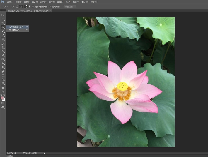 我来分享使用Photoshop快速选择工具抠图具体操作方法