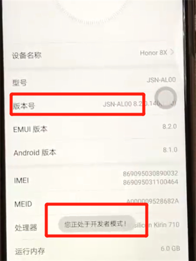 我来说说荣耀8x打开开发者模式的操作教程。