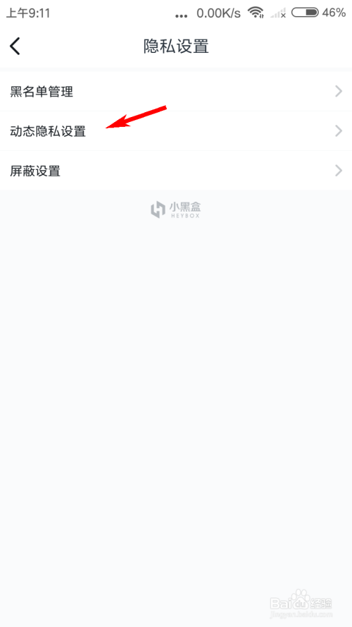 我来说说小黑盒动态隐私去什么地方设置。