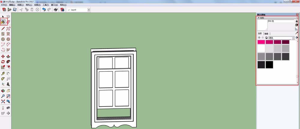 我来说说草图大师(SketchUp)制作一个漂亮玻璃门的操作教程 草图大师教程自学网