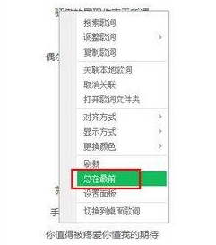 我来说说QQ音乐播放器歌词置顶的操作步骤 qq音乐我来说说的音乐没有播放键