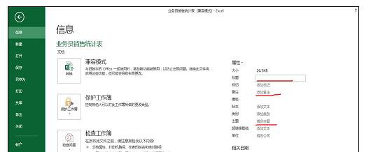 我来说说excel2013工作簿添加摘要信息的操作步骤 群成员填信息