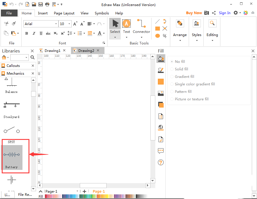我来说说亿图流程图制作软件做出电池组图的操作过程