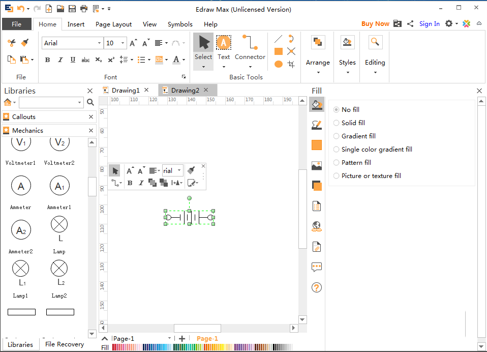我来说说亿图流程图制作软件做出电池组图的操作过程
