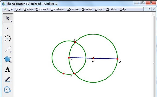 我来说说几何画板里过圆外一点画圆的切线的操作方法