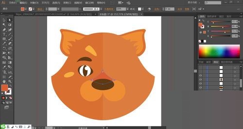 我来说说ai设计红猫头像的操作方法