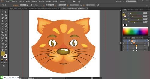 我来说说ai设计红猫头像的操作方法