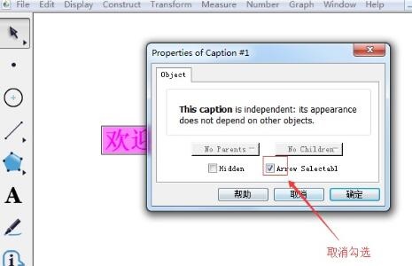 我来说说几何画板制作无法编辑的文字的详细步骤
