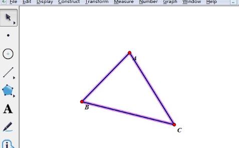 我来说说使用几何画板度量内角的度数的操作内容