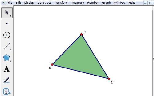 我来说说使用几何画板度量内角的度数的操作内容