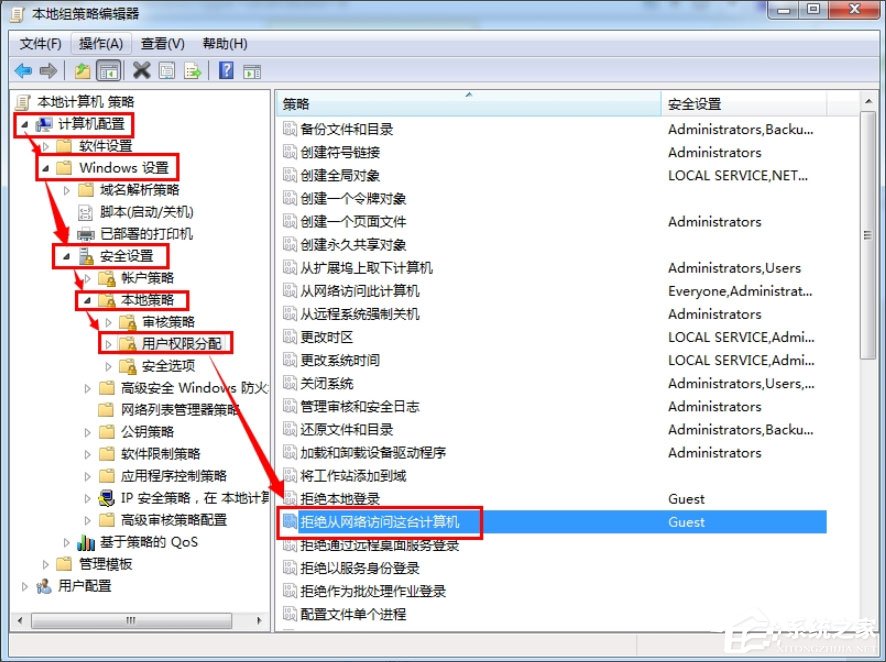 Win7提示“无法访问您可能没有权限使用网络资源”如何解决?
