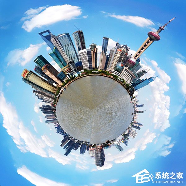 我来说说使用PS极坐标制作360度圆形全景图的方法