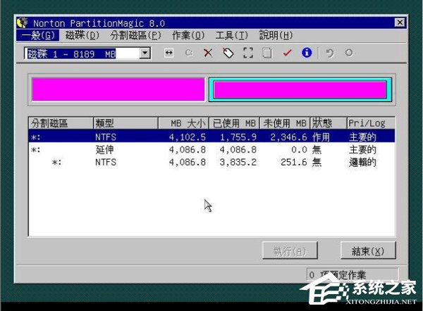 我来说说WinXP用深度技术PQ8.05对硬盘进行分区的方法