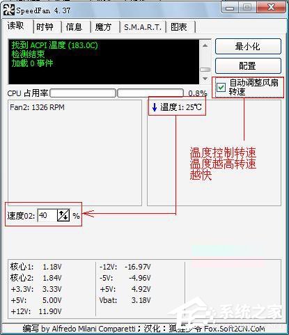 我来说说Win7用SpeedFan来控制CPU风扇转速调节的方法