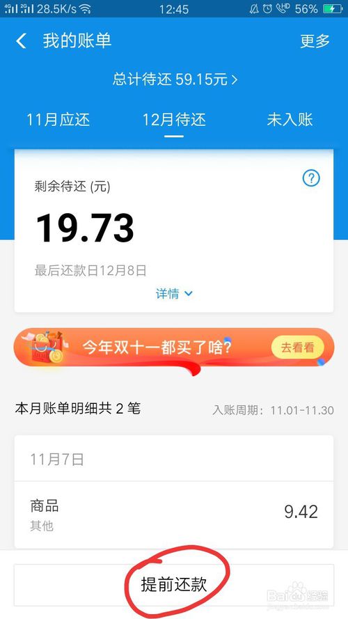 我来说说支付宝怎么提前还花呗。