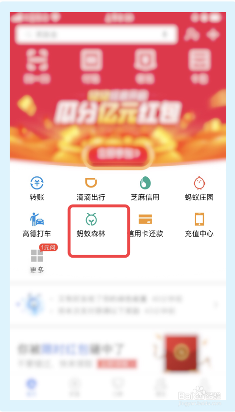 我来说说怎么在支付宝浇水种树。