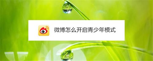 我来说说微博如何打开青少年模式。