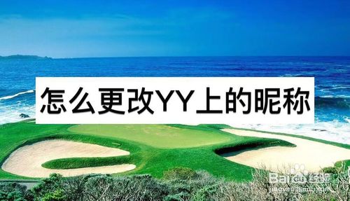 我来说说怎么更改YY上的昵称。