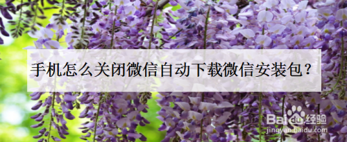 我来说说微信如何关闭自动下载微信安装包。