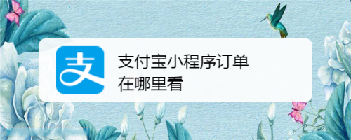 我来说说支付宝在哪查看小程序订单信息。