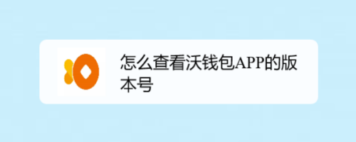 我来说说沃钱包版本号在哪看。