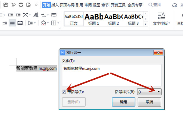 word文档双行合一如何设置。