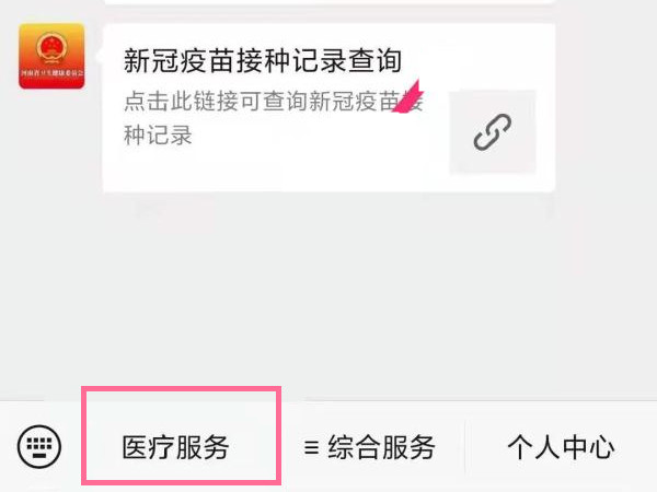 微信怎么查河南疫苗接种记录。