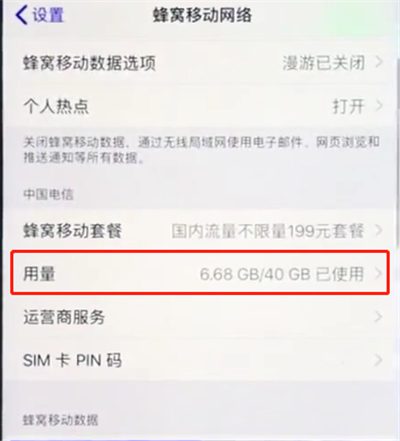 小编教你ios12中查询流量数据的详细步骤。
