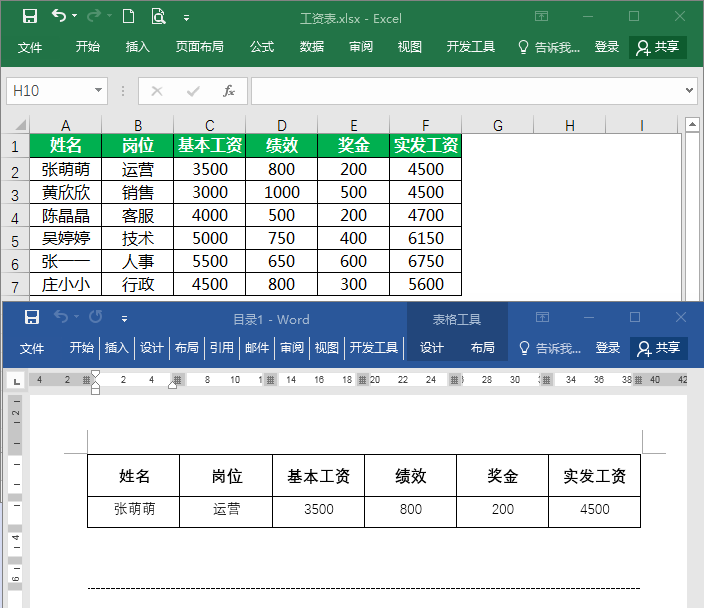 小编教你Word如何制作员工工资条。