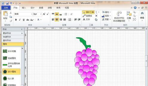 小编教你Microsoft Office Visio绘画紫色卡通葡萄的操作教程 小编教你g502鼠标宏怎么设置