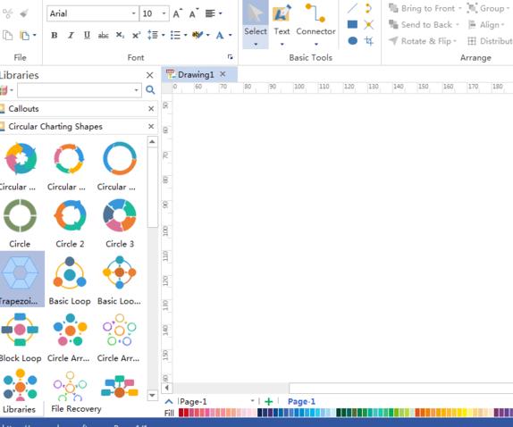 小编教你亿图流程图制作软件设计东南西北图的详细过程