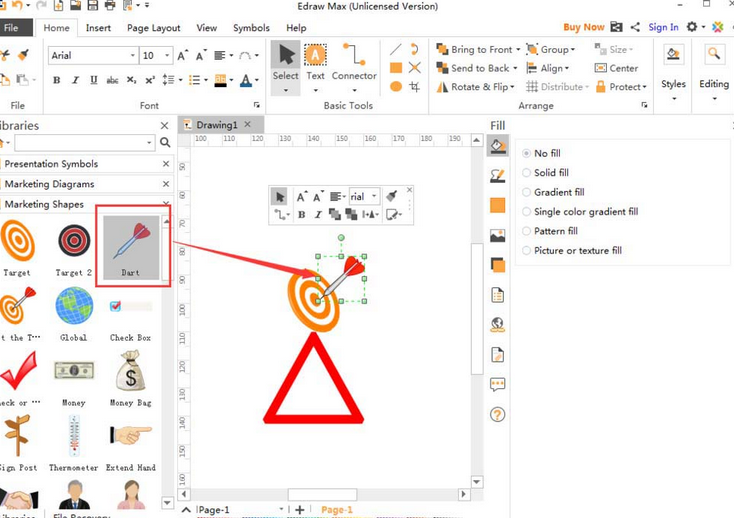 小编教你亿图流程图制作软件设计荣誉证书的操作过程