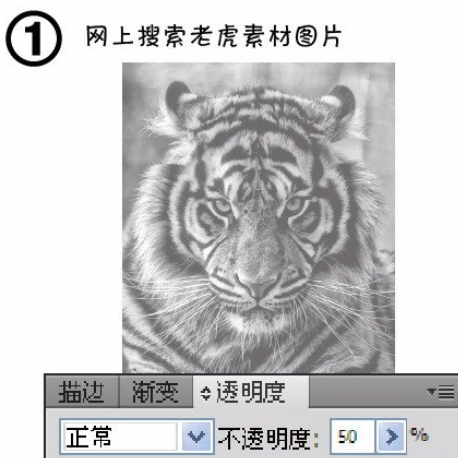 小编教你ai打造老虎头像的操作方法