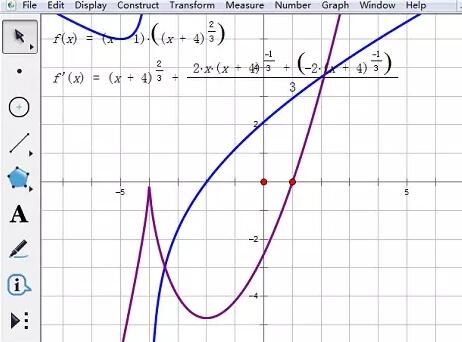 小编教你几何画板根据绘制导函数图像求函数极值的方法
