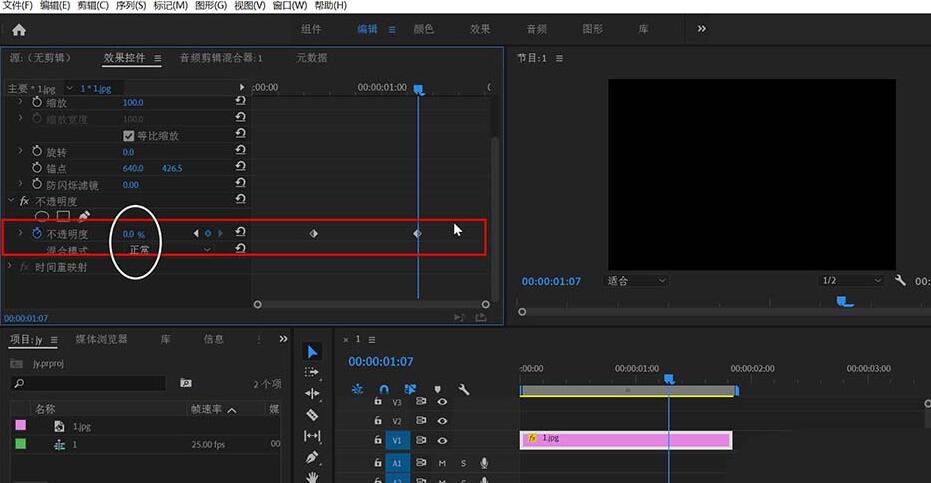 小编教你premiere制作画面逐渐转黑效果的过程