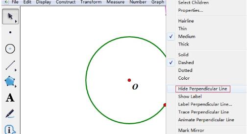 使用几何画板过圆上一点作圆的切线的操作方法截图