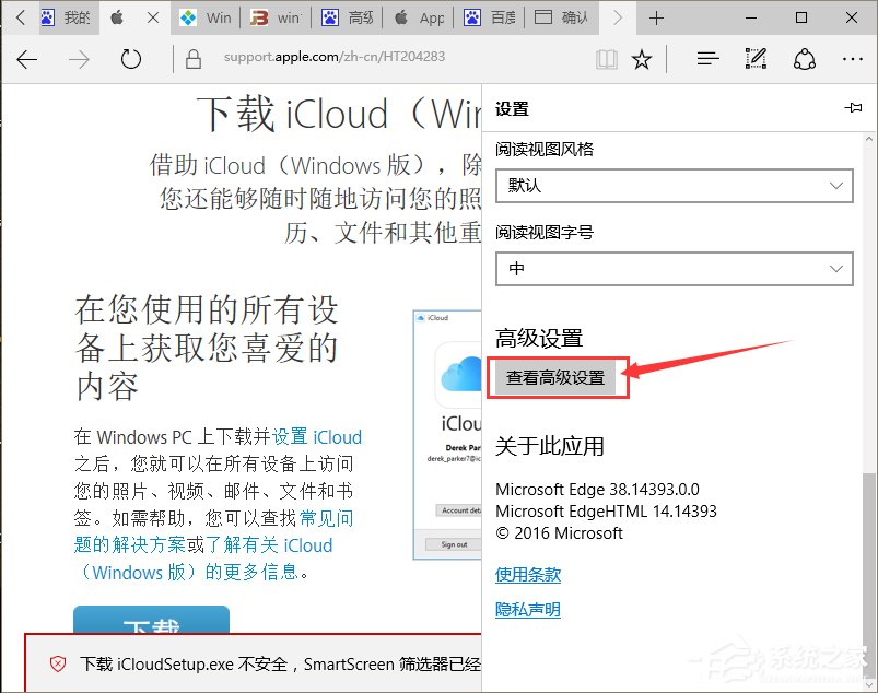 小编教你Win10系统提示“SmartScreen筛选器已经阻止了下载”怎么办