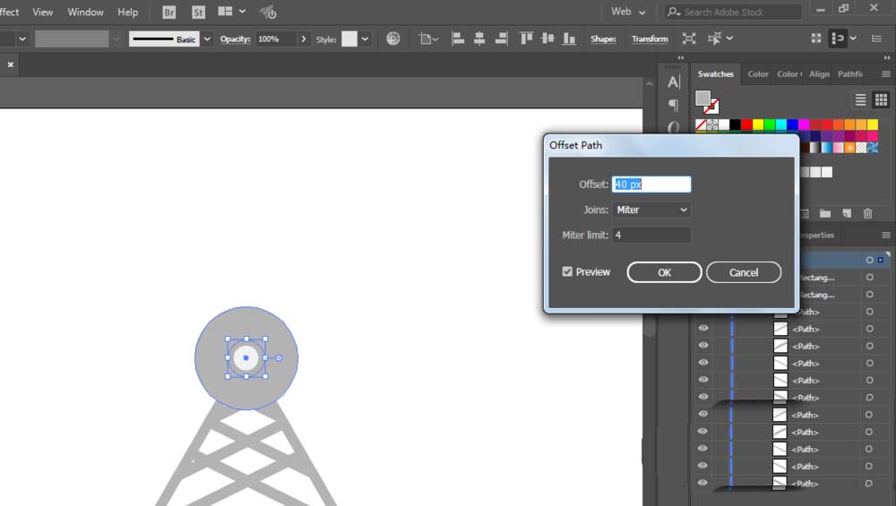 小编教你使用ai设计出矢量电线塔图标具体操作方法