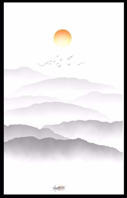 小编教你ps小技巧！设计漂亮的水墨画效果的名片。