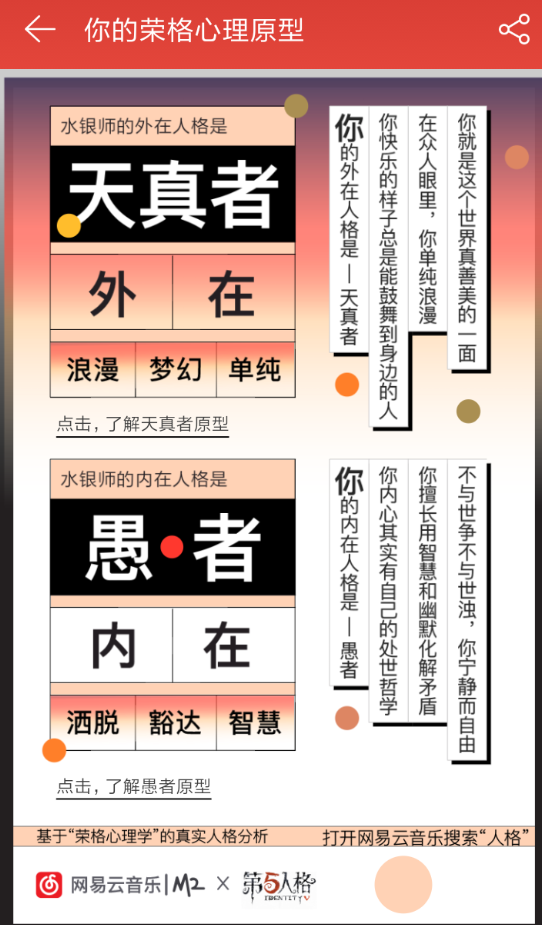 小编教你在网易云音乐中荣格心理学测试的方法讲解。