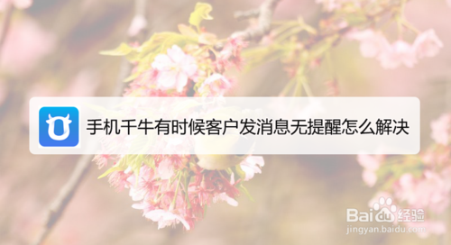 小编教你手机千牛有时候客户发消息无提醒如何解决。