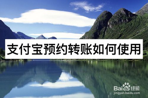 小编教你支付宝怎么预约转账。