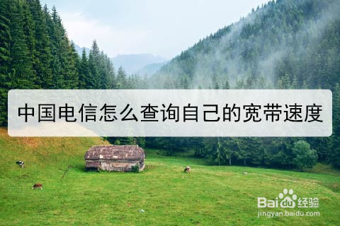 小编教你中国电信怎么看自己的宽带多少兆。
