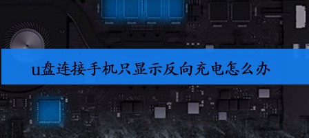 小编教你u盘连接手机为什么只显示反向充电。
